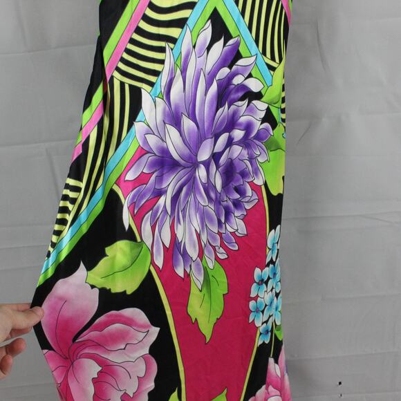 Cache Dress 6 Cruise Tulip Maxi Multi Floral Silk Maxi Gown Artsy Boho Chic Y2K - Picture 3 of 15